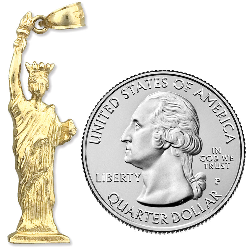 14K Gold Freiheitsstatue-Anhänger
