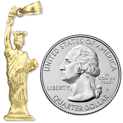 14K Gold Freiheitsstatue-Anhänger