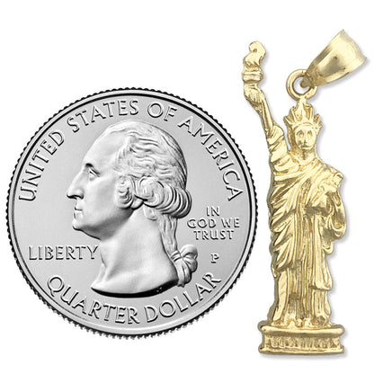 14K Gold Freiheitsstatue-Anhänger New York