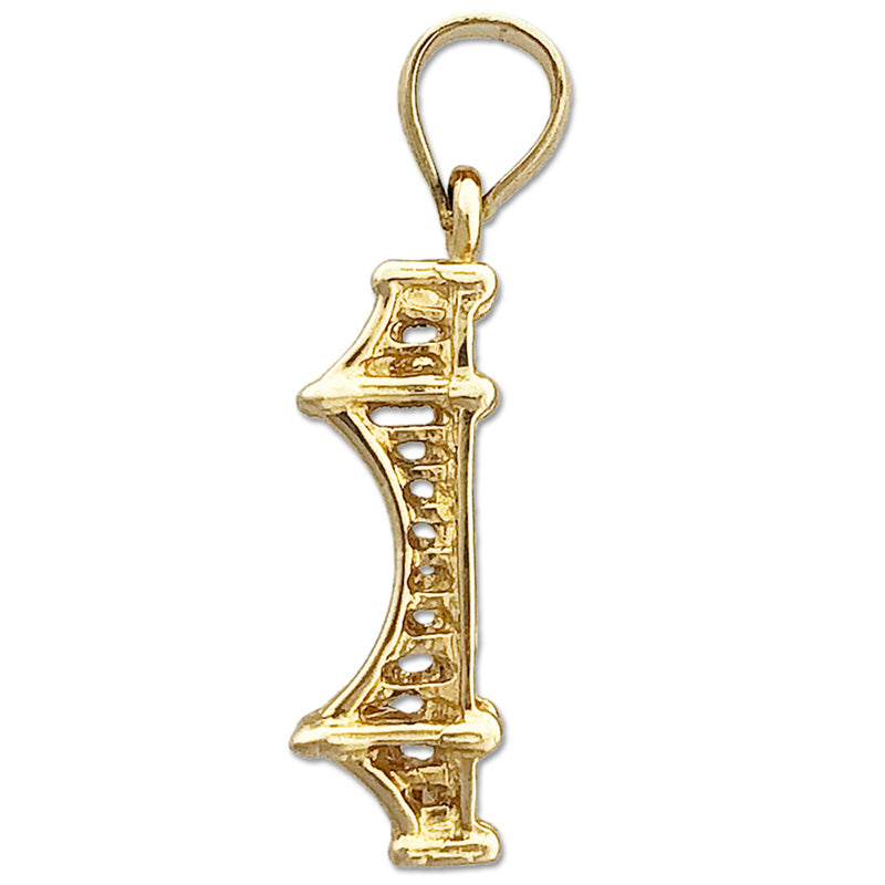 14K Gold 3D Golden-Gate-Bridge-Charm