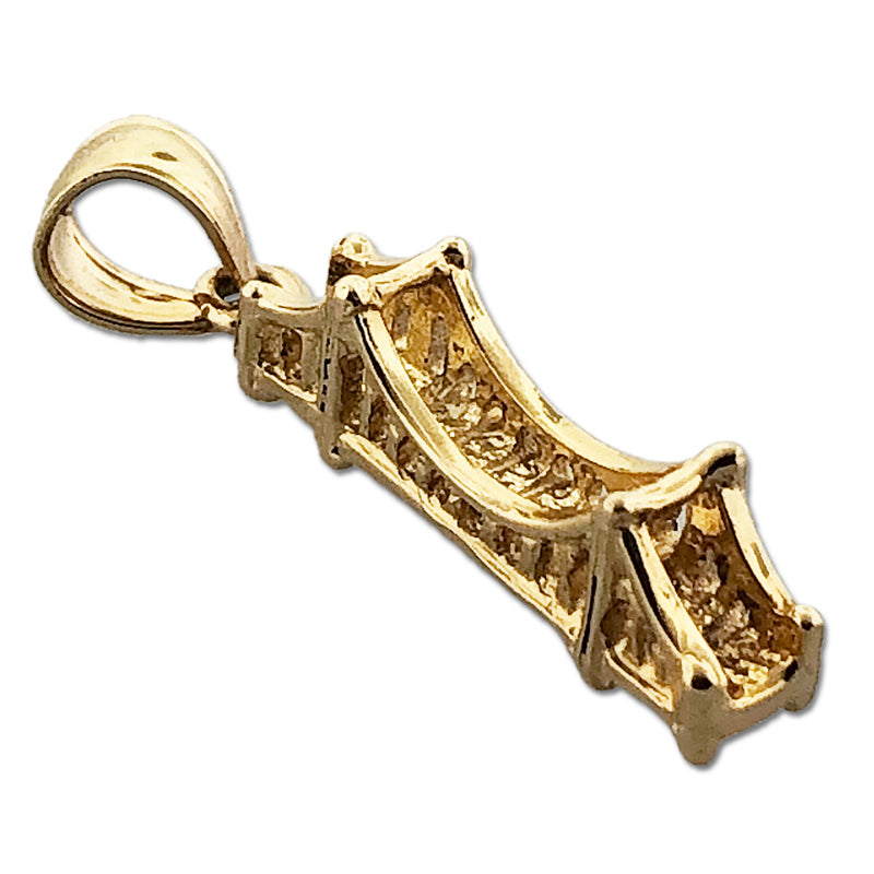14K Gold 3D Golden-Gate-Bridge-Charm