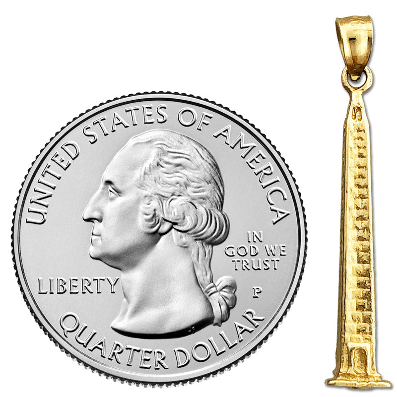14K Gold 3D Washington-Monument-Anhänger