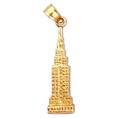 585 Gold 3D Empire State Building Charm