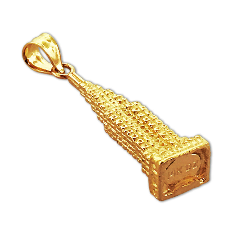 585 Gold 3D Empire State Building Charm