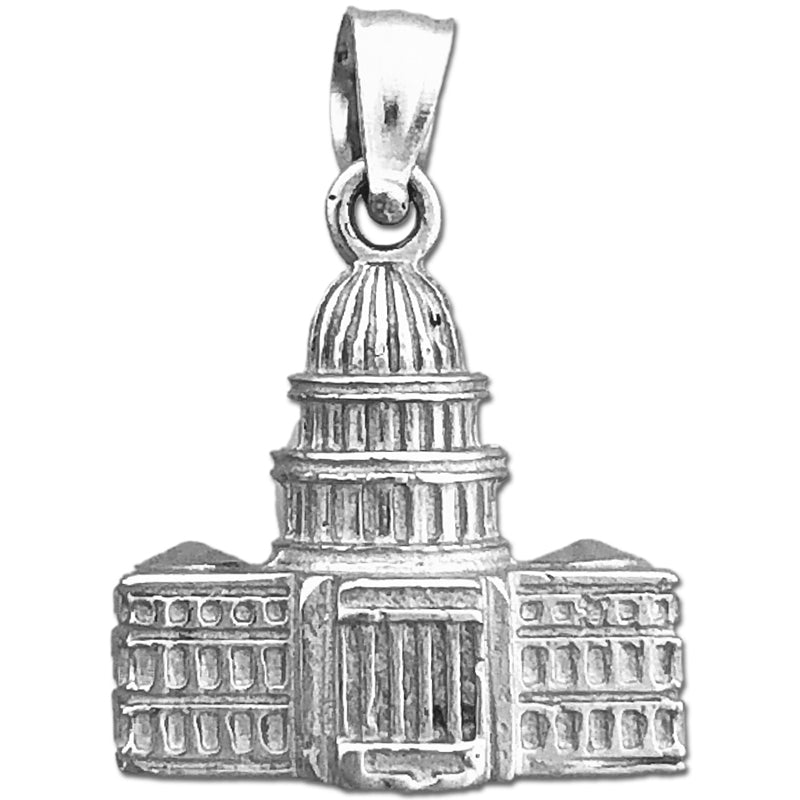 14K Gold 3D Washington DC US Kapitol Gebäude Charm