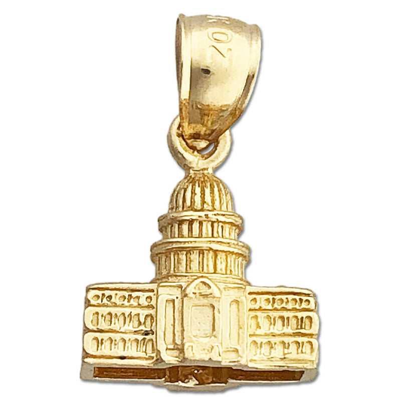 14K Gold 3D-Charm „US Capitol Building Washington DC“