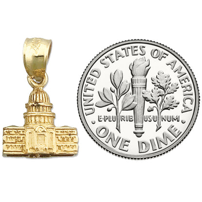 14K Gold 3D-Charm „US Capitol Building Washington DC“