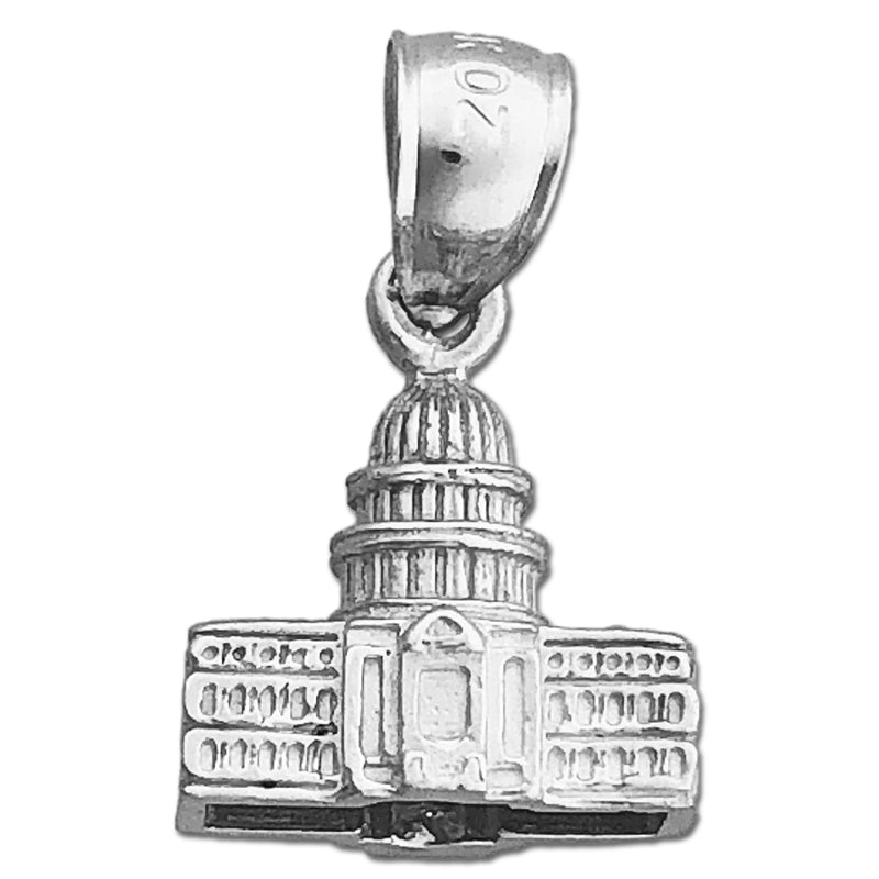 14K Gold 3D-Charm „US Capitol Building Washington DC“