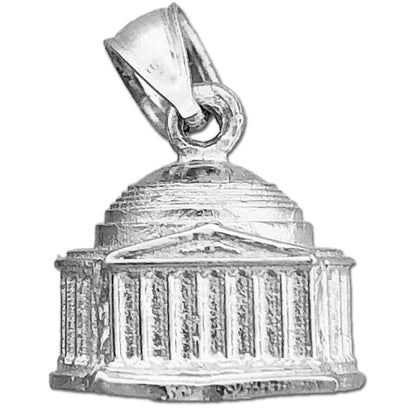 14K Gold 3D Washington DC Jefferson Memorial Charm-Anhänger