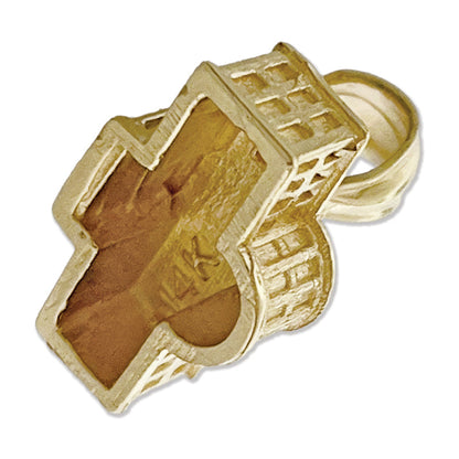 14K Gold 3D Weißes Haus Washington DC Charm