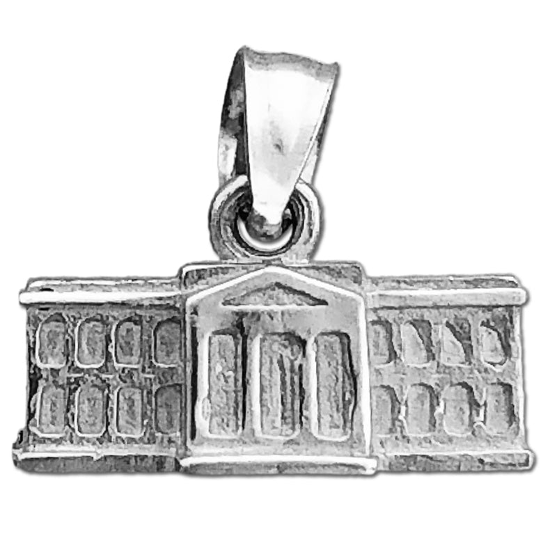 14K Gold 3D Weißes Haus Washington DC Charm