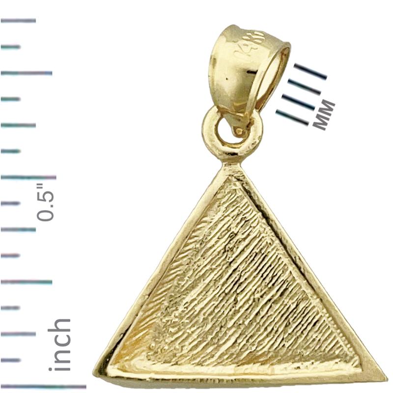 14K Gold Auge des Horus Ägyptische Pyramide Charm