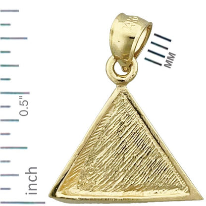 14K Gold Auge des Horus Ägyptische Pyramide Charm