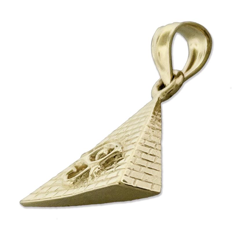 14K Gold Auge des Horus Ägyptische Pyramide Charm