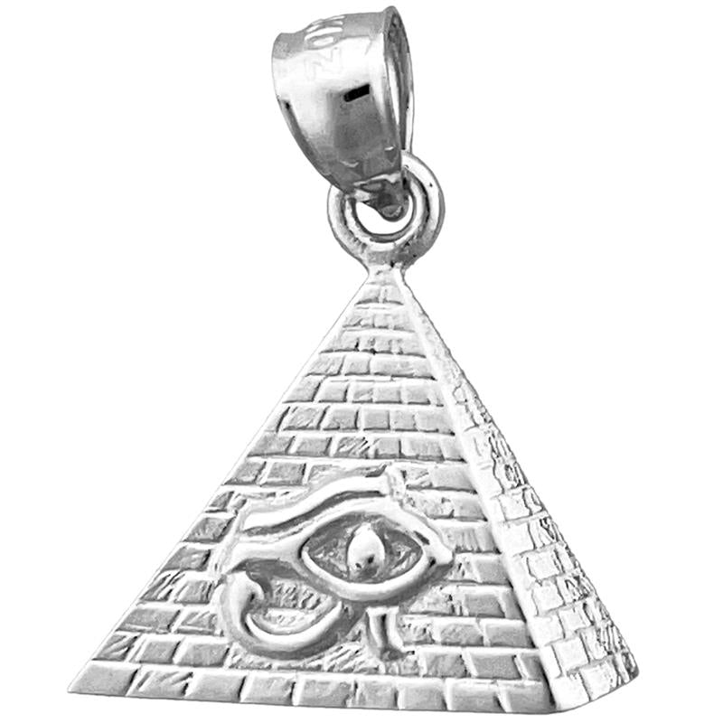 14K Gold Auge des Horus Ägyptische Pyramide Charm