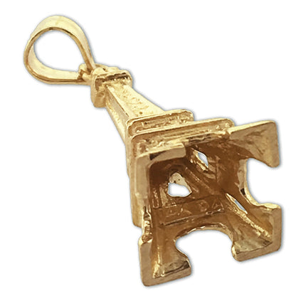 14K Gold 3D-Eiffelturm-Charm