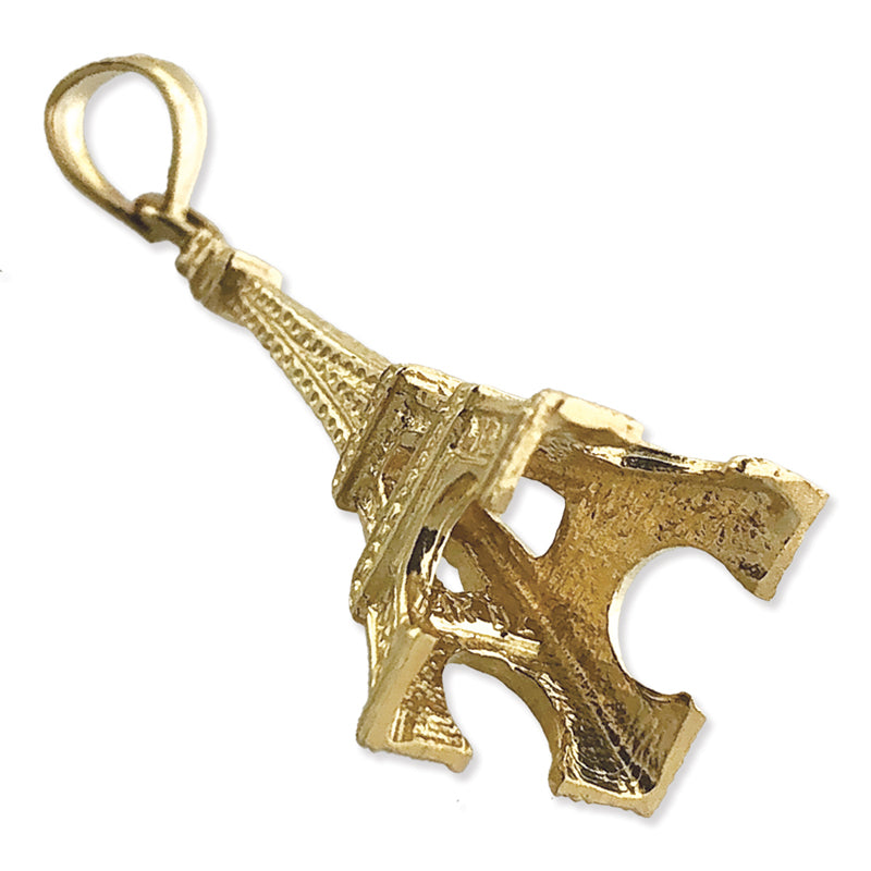 14K Gold 3-D Eiffelturm-Anhänger