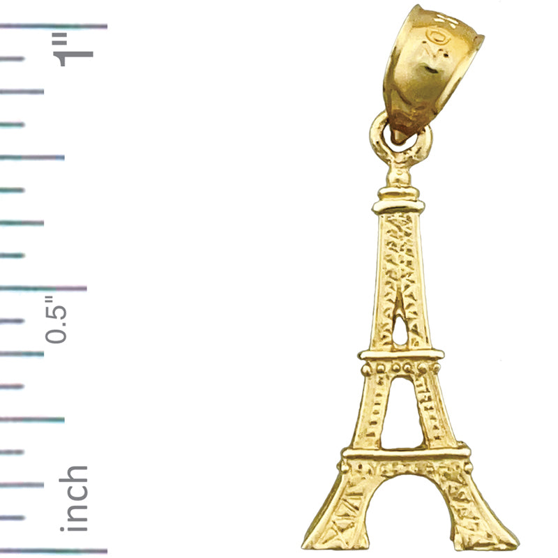 14K Gold 3D Eiffelturm-Paris-Charm