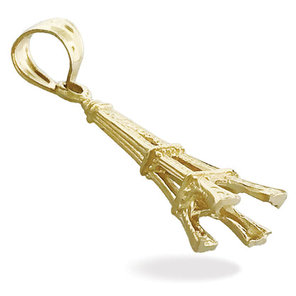 14K Gold 3D Eiffelturm-Paris-Charm
