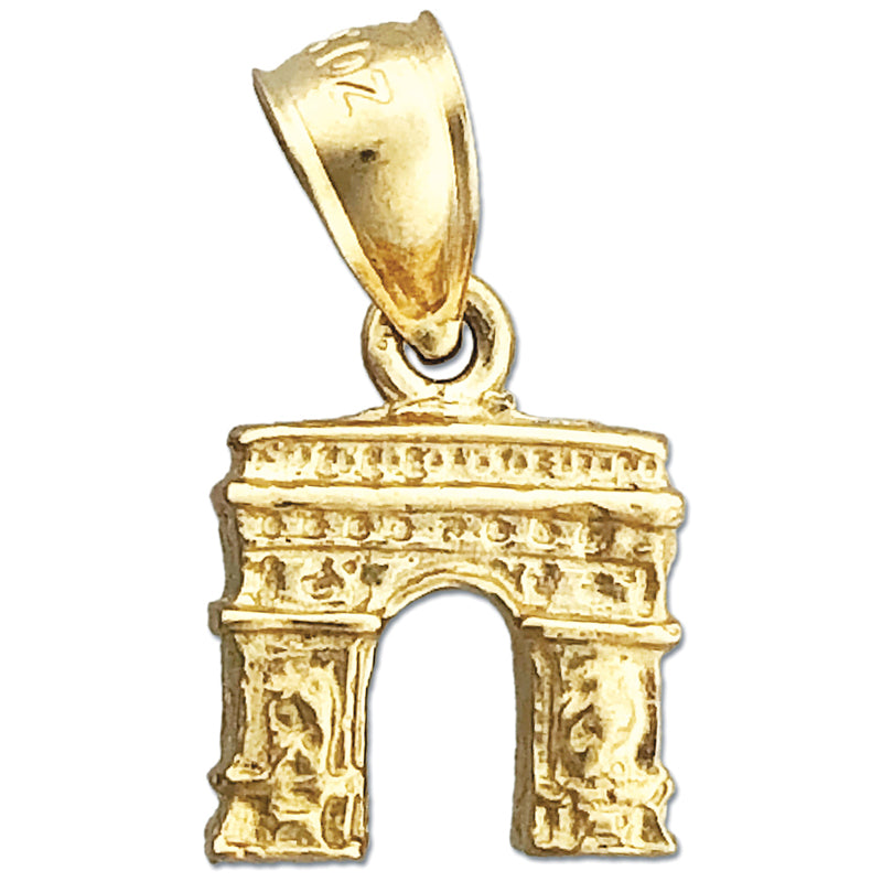585 Gold 3D-Charm Arc de Triomphe