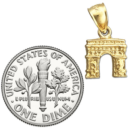 585 Gold 3D-Charm Arc de Triomphe
