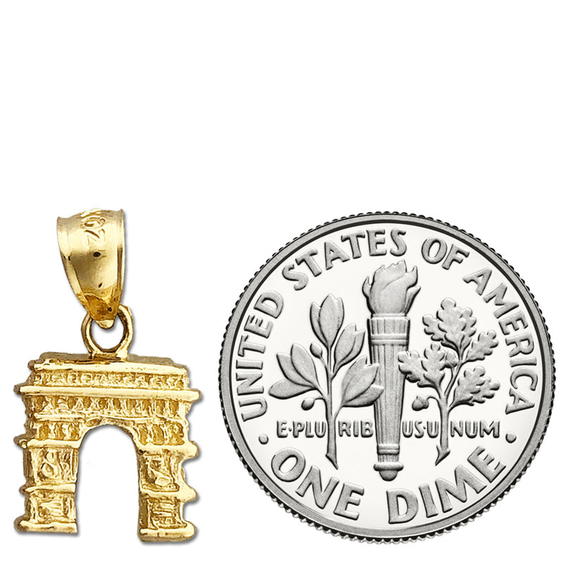 Gold-Charm "Arc de Triomphe", 14K
