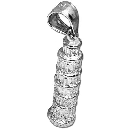 14K Gold 3D Charm „Schiefer Turm von Pisa" Italien