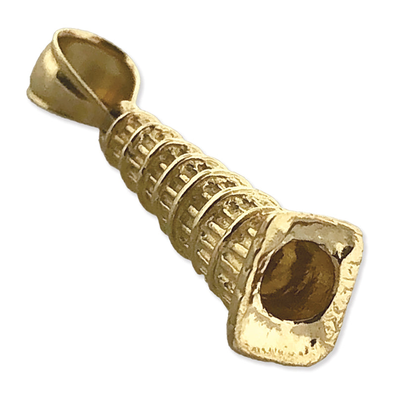 14K Gold 3D Charm „Schiefer Turm von Pisa" Italien
