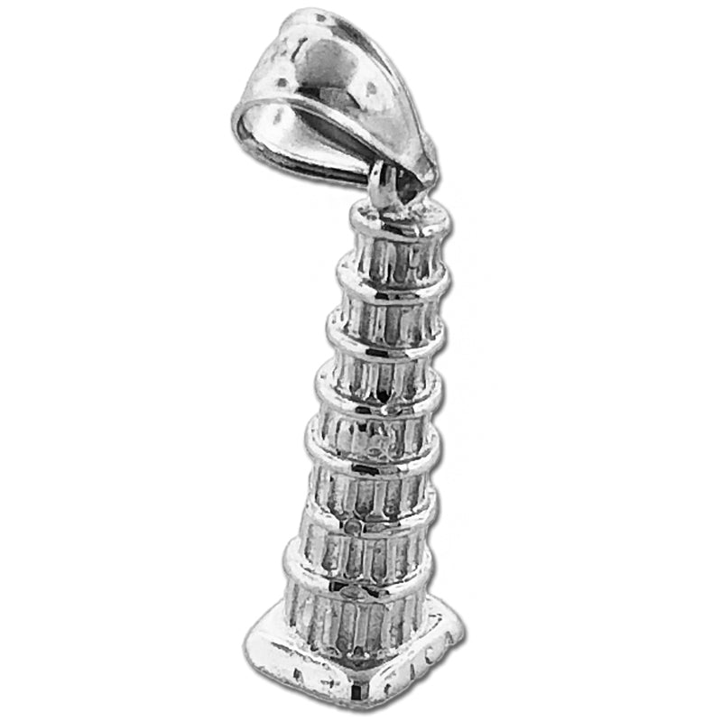 14K Gold 3D Charm „Schiefer Turm von Pisa" Italien