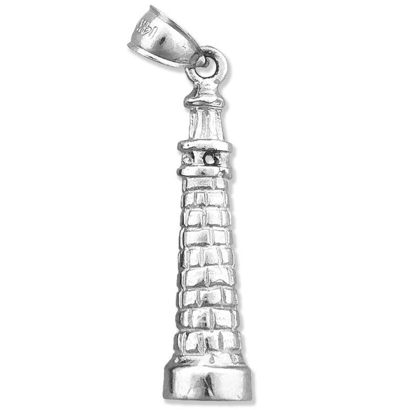 14K Gold 3D Charm „Schiefer Turm von Pisa" Italien
