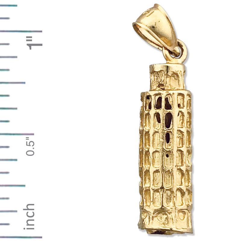 585 Gold 3D Pisa-Turm Italien Charm