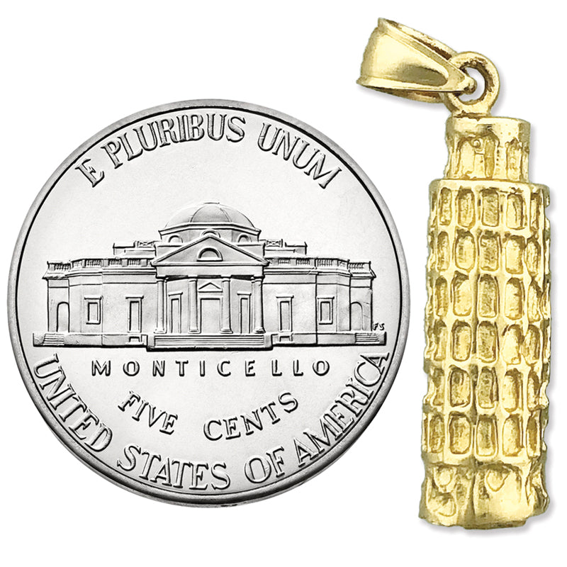 585 Gold 3D Pisa-Turm Italien Charm
