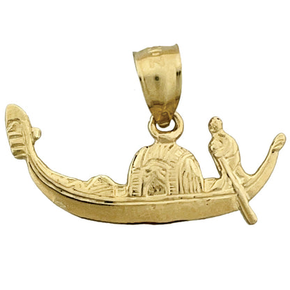 14K Gold Italienische Venezianische Gondel-Charm