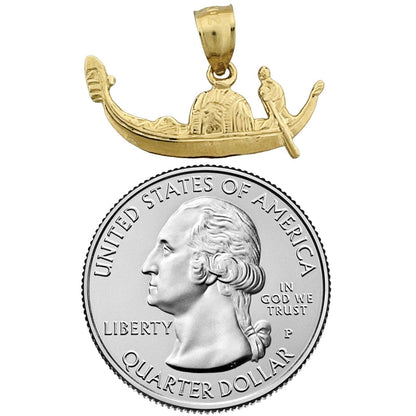 14K Gold Italienische Venezianische Gondel-Charm