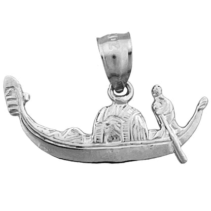 14K Gold Italienische Venezianische Gondel-Charm