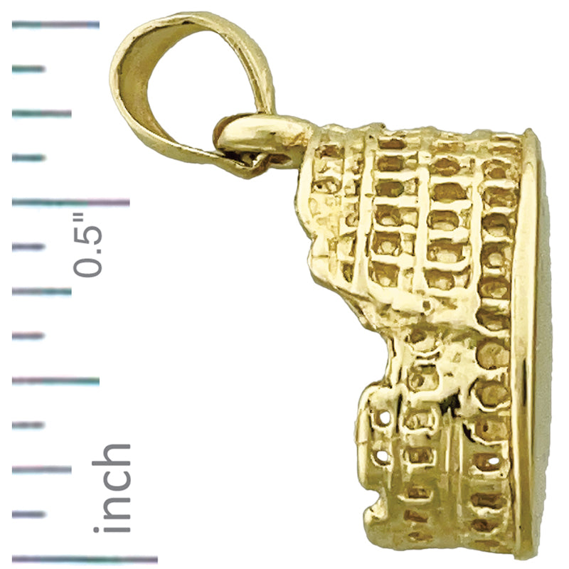 14K Gold 3D Römisches Kolosseum Charm