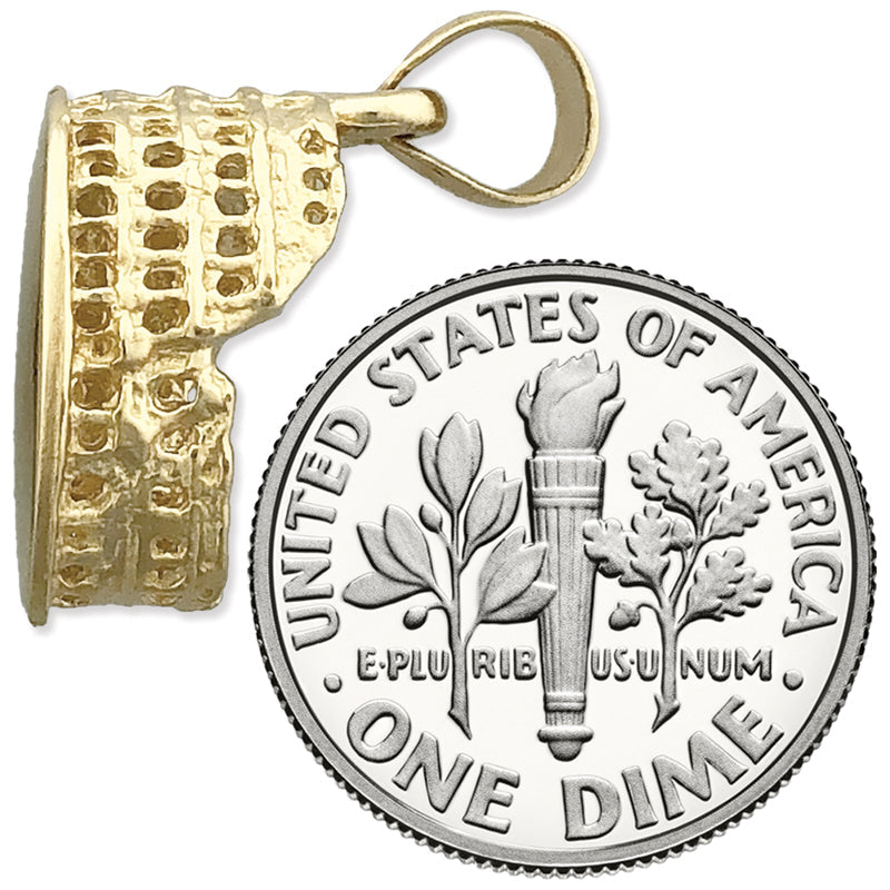 14K Gold 3D Römisches Kolosseum Charm