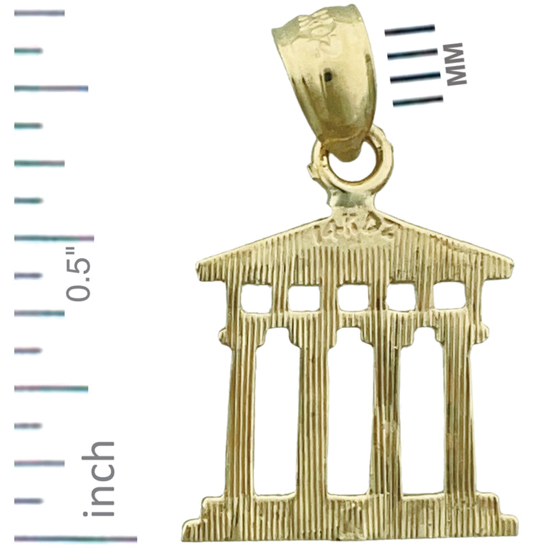 14K Gold Griechischer Parthenon-Charm