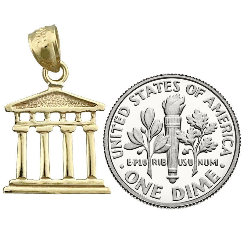 14K Gold Griechischer Parthenon-Charm