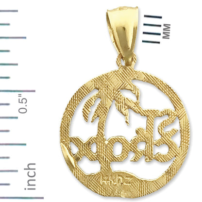14K Gold Saint Croix Virgin Islands Charm