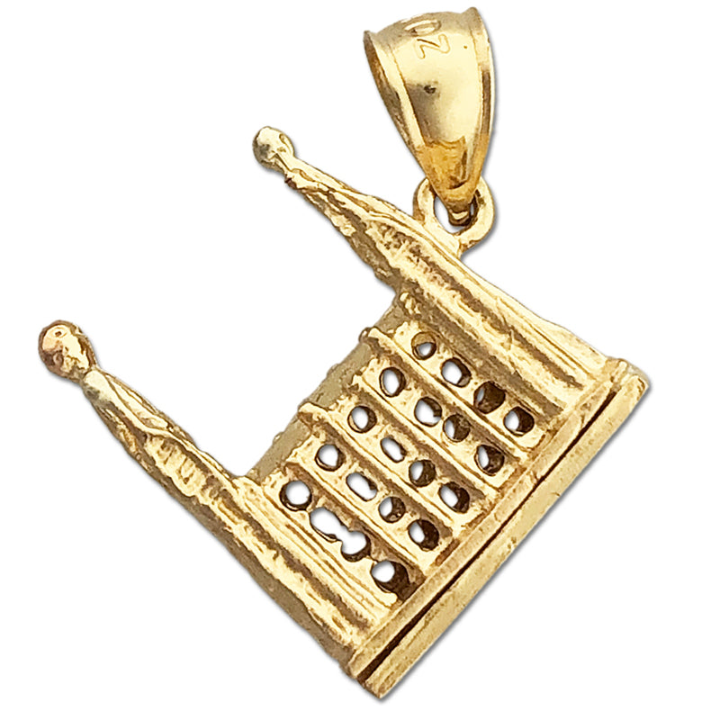 14K Gold 3D Mormon-Tempel-Charm