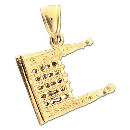 14K Gold 3D Mormon-Tempel-Charm