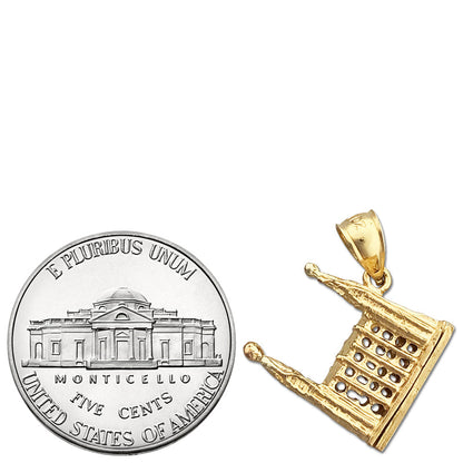 14K Gold 3D Mormon-Tempel-Charm