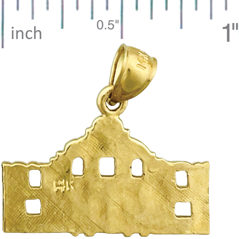 14K Gold Anhänger San Antonio de Valero Mission