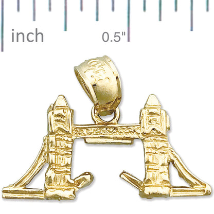 14K Gold 3D-London-Bridge-Charm