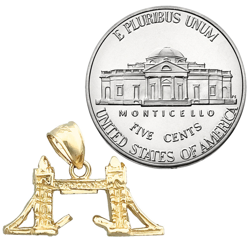 14K Gold 3D-London-Bridge-Charm
