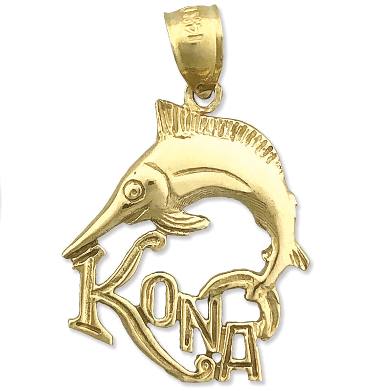 14K Gold Kona Hawaii Charm