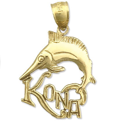 14K Gold Kona Hawaii Charm