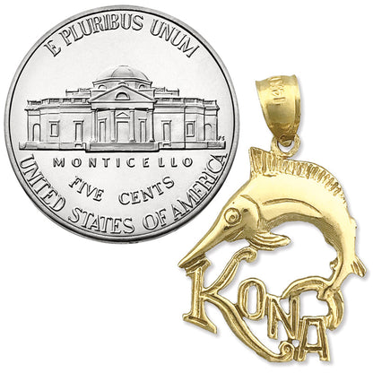 14K Gold Kona Hawaii Charm