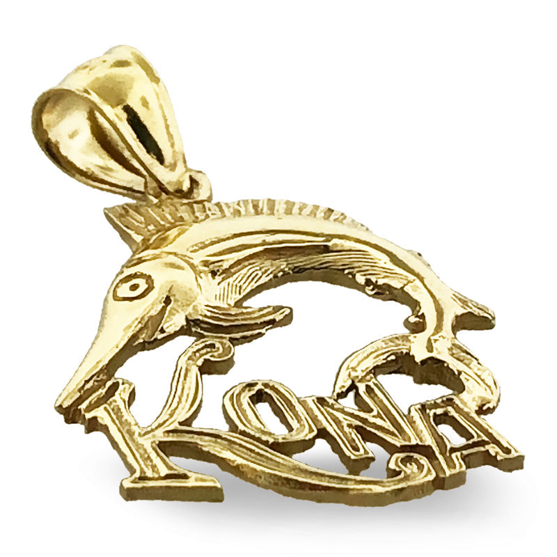 14K Gold Kona Hawaii Charm